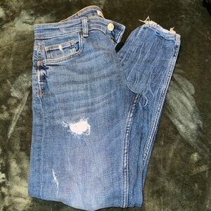 Distressed Blue Women's Skinny Jeans Zara Size 32
